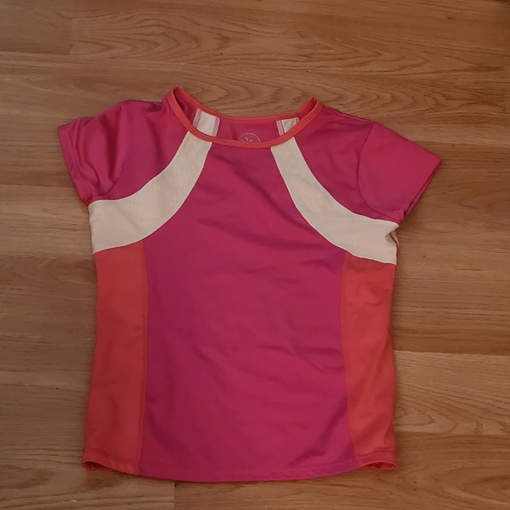 Limeapple Brand Pink and Orange Short-Sleeve Top